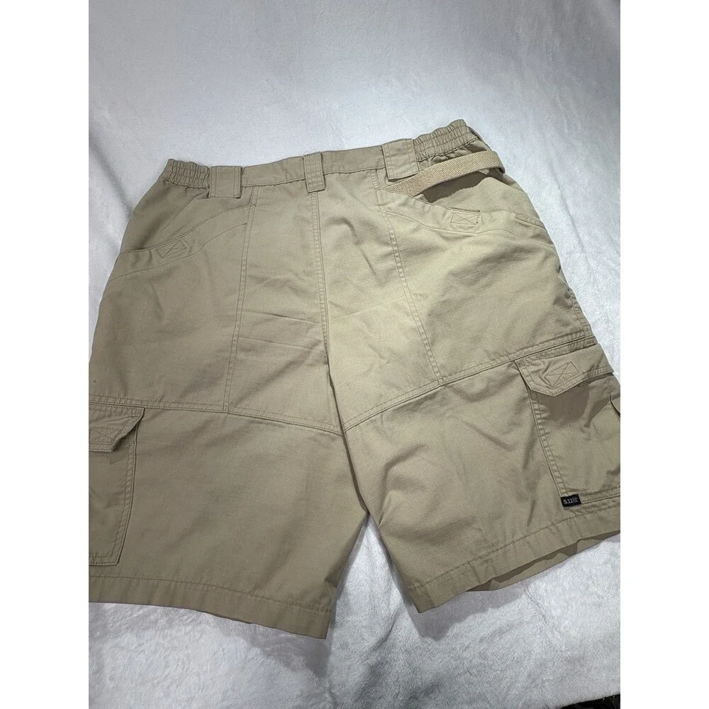 5.11 Tactical Cargo Shorts Men's 38 Khaki Utility Outdoors Hiking Rugged Sturdy